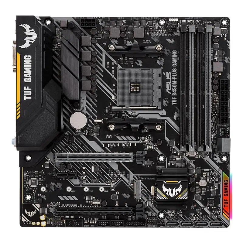 ASUS TUF B450M-PLUS GAMING AMD B450 настольная материнская плата Socket AM4 двухканальная DDR4 Micro ATX материнская плата