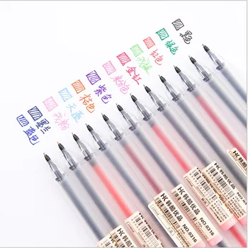 

Stationery gel pen transparent bar simple ink ballpoint pen, student color neutral pen art supplies