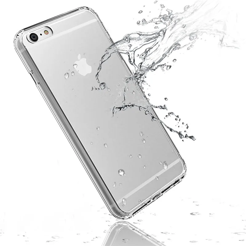 Transparent soft TPU phone case ultra-thin case for iphone x xr xs max 7 8 6s 6 plus for Samsung S9 with waterproof phone case