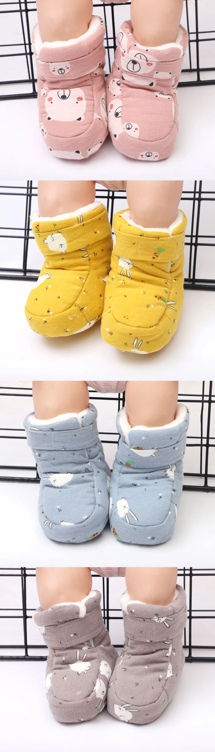 Newborn baby socking Footwear Velvet First Walkers Crib Shoes Soft Soled winter Warm Comfortable YBC021
