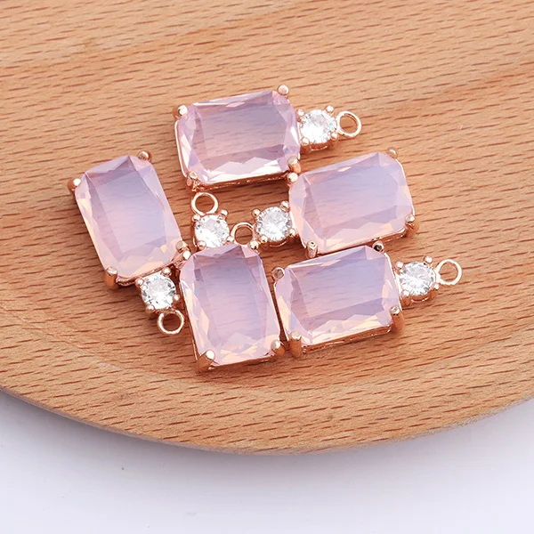 GUFEATHER M453, ювелирные аксессуары, 18k позолоченный, diy циркон кулон, ДЖАМП-кольцо, ручная работа, diy серьги, изготовление ювелирных изделий, 6 шт./партия - Цвет: M45303
