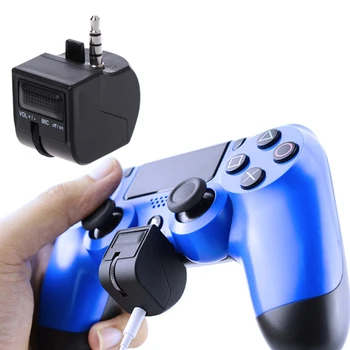 

3.5mm Mini Volume Micphone Mute Control Headset Adapter For PS4 Controller VR