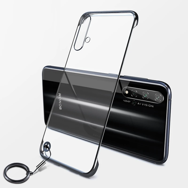 Чехол с обшивкой края для huawei P30 lite P20 Pro mate 20 Honor 20 Pro Nova 5 5i Pro задняя прозрачная Безрамная Жесткая крышка из поликарбоната