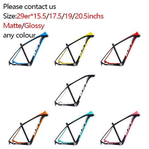 any colour 1 Карбоновая mtb рама 29er mtb карбоновая рама 29 рама карбоновая для горного велосипеда 142*12 or135* 9 мм велосипедная Рама китайский завод прямых продаж - Цвет: any colour 1