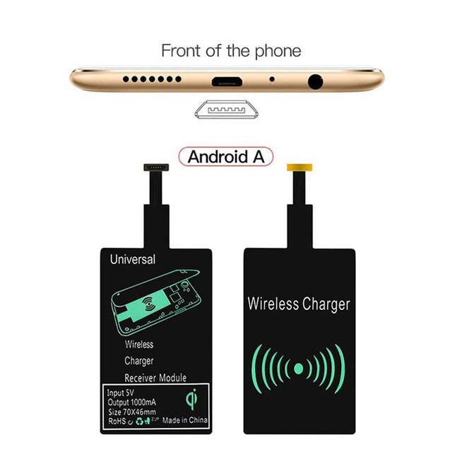 Charger Patch Phone Wireless Charging Receiver Adapts To  Phone Fast Charging Iphone Typec Android