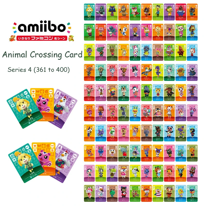 

Animal Crossing Amiibo Card Series 4 (361 to 400) Amiibo Card Work for 3DS Ns Switch Games Welcome Amiibo Animal Crossing Ribbo