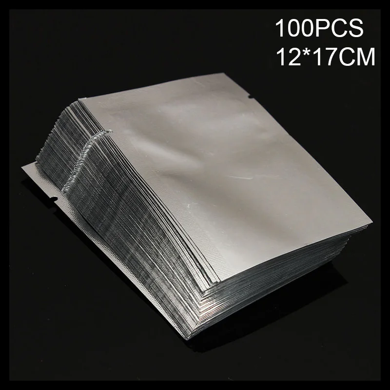 12x17CM Горячее предложение 100 шт. Теплоизоляционные пакеты для хранения алюминиевые вакуумные пакеты из фольги Упаковочные пакеты для пищевых продуктов для орехов PLD - Цвет: 12x17CM