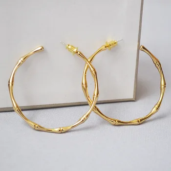 

2020 Simple Casual Punk Metal gold Color exaggeration big Circle earring pendientes mujer Jewelry