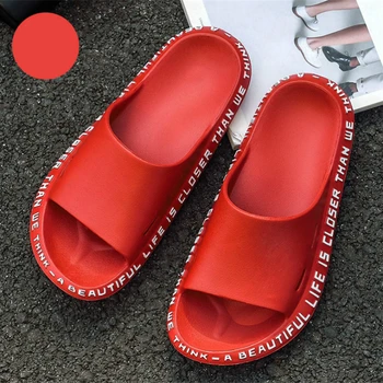 

Woman Shoes Fashion Massage Flip Flops black Summer Men Ladies High Quality EVA Non-slip Bathroom Slippers Beach Slides