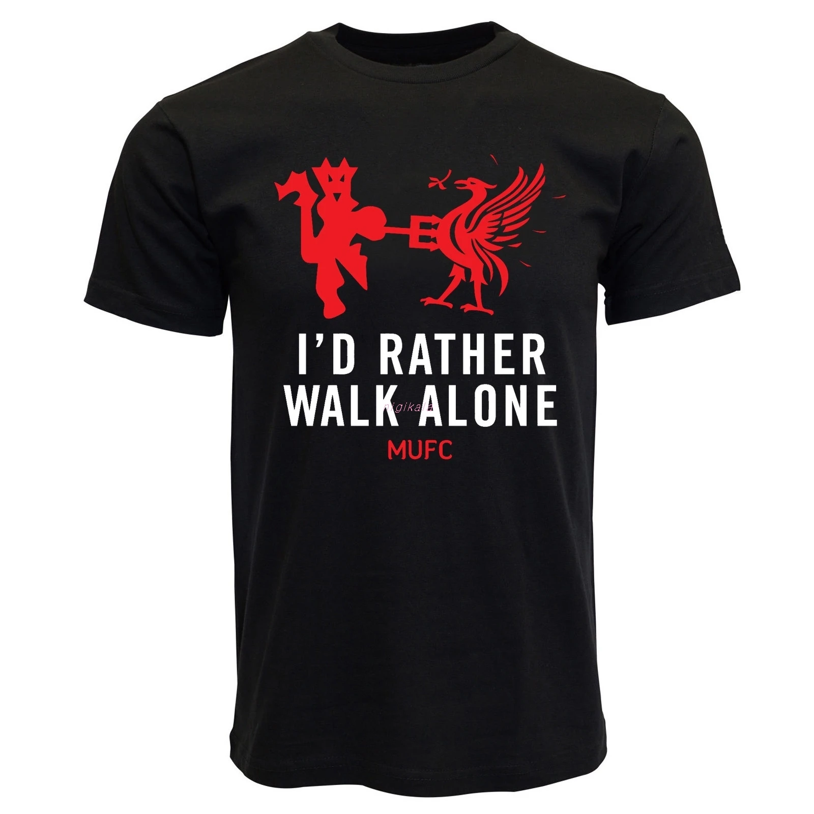 

I'd Rather Walk Alone Mens T Shirt Graphic Tee Cotton Shirts Casual Tops,Football Soccer Man Pogba Lukaku