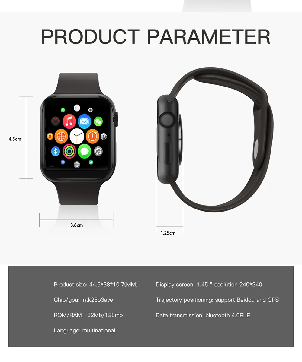 Gps Смарт часы Push сообщение Bluetooth подключение MP3-плеер Браслет для Apple IOS iPhone xiaomi сердечного ритма фитнес-трекер