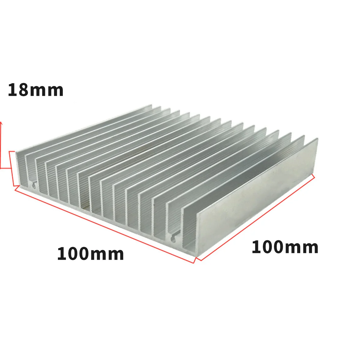 Electronic Radiator Cooler Fin Aluminum Heatsink 1x Computer Water Cooling System CPU Chip LED 100*100*18mm 80*80*27mm Heat Sink