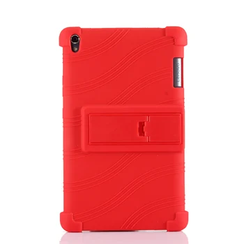 

Drop Resistance Soft Silicone Case For Lenovo Tab 3 8 Plus Stand Back Cover for Lenovo P8 TB-8703f TB-8703m Tablet Case+Film+Pen
