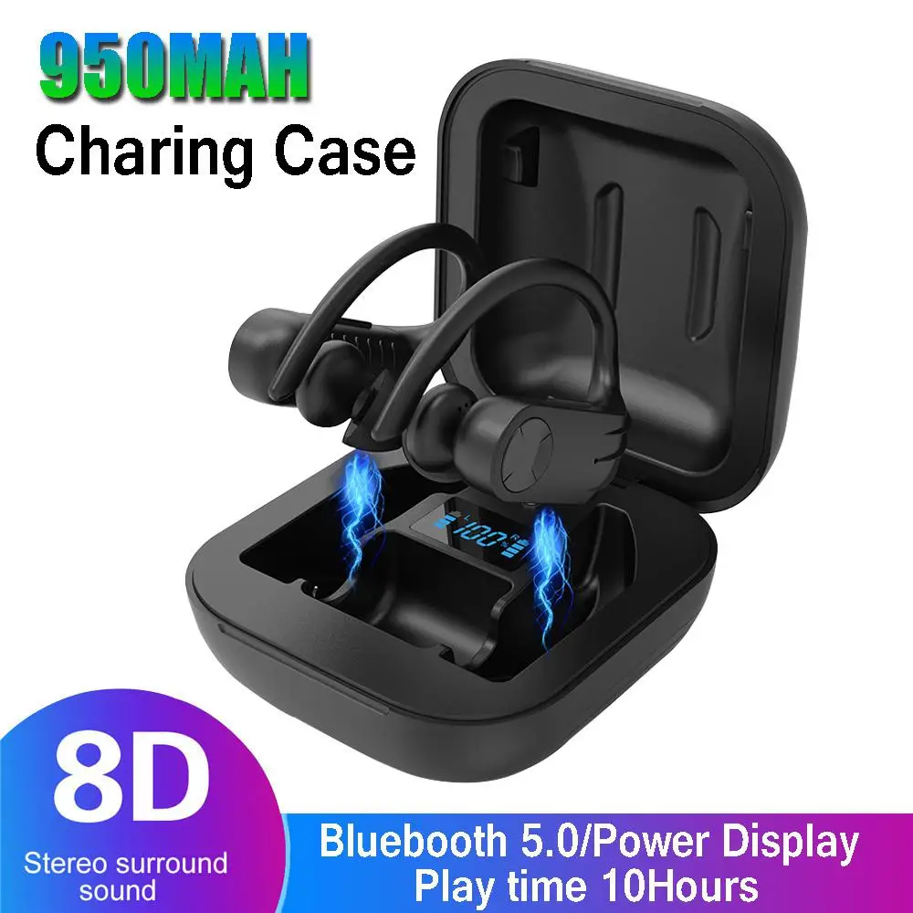 BEESCLOVER B1 TWS Bluetooth наушники Беспроводные спортивные наушники BT 5,0 эргономичный дизайн наушники-вкладыши с 950 мАч зарядным ящиком d35