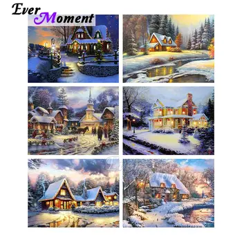 

Ever Moment Diamond Painting Light House Scenic Handicraft Handmade Full Square Resin Drills Mosaic Home Art Decoration 5L506