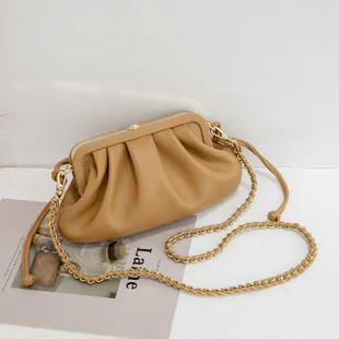 

Bee In Fly Fashion Style Soft Skin Pu Dumplings Bag Flaky Clouds Ruched Pillow Bag Party Leather Handbag Bag