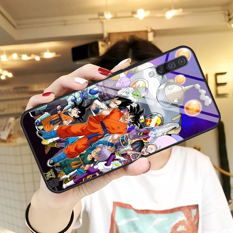 Dragon Ball стекло чехол для телефона для galaxy Note 8, 9, 10, плюс S8 S9 S10E по индивидуальному заказу Гоку чехол для телефона для sumsung A10 20 30 40 50 60 70 чехол