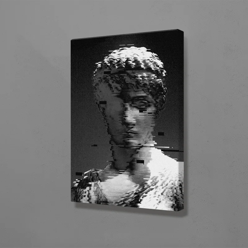 Черная картина vaporwave Настенная деревянная рамка холст для гостиной дома кабинета