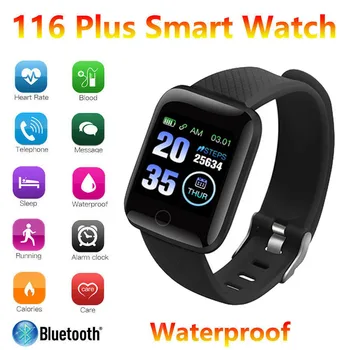 

Sport Watch Color Screen Waterproof Blood Pressure Health Monitoring Men Women Fitness Smartwatches digital watch PK 115Plus D18