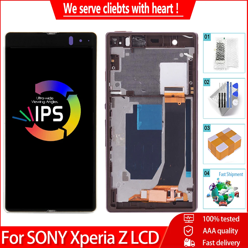 ЖК-экран с дигитайзером в сборе для SONY Xperia Z L36h 5 0 дюймов AAA +++ сенсорный экран