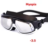 Men women Swimming Anti Fog UV Protection Diopter Swim Goggles with Prescription Waterproof Large Frame Myopia swimming Glasses 2
