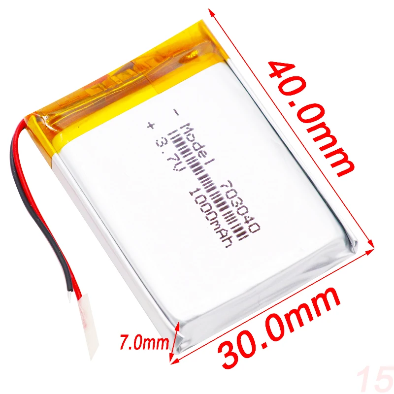 4 шт 3 7 v 1000mAh Li po батарея 703040 перезаряжаемые литиевые батареи для Светодиодный