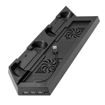 

Multifunction Vertical Cradle Base Display Holder Durable Cooling Fans USB HUB Charging Station Compatible for PS4