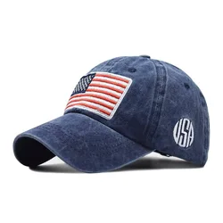 Baseball Cap Mens Tactical Cap Army Cotton Military Dad Hat USA American Flag