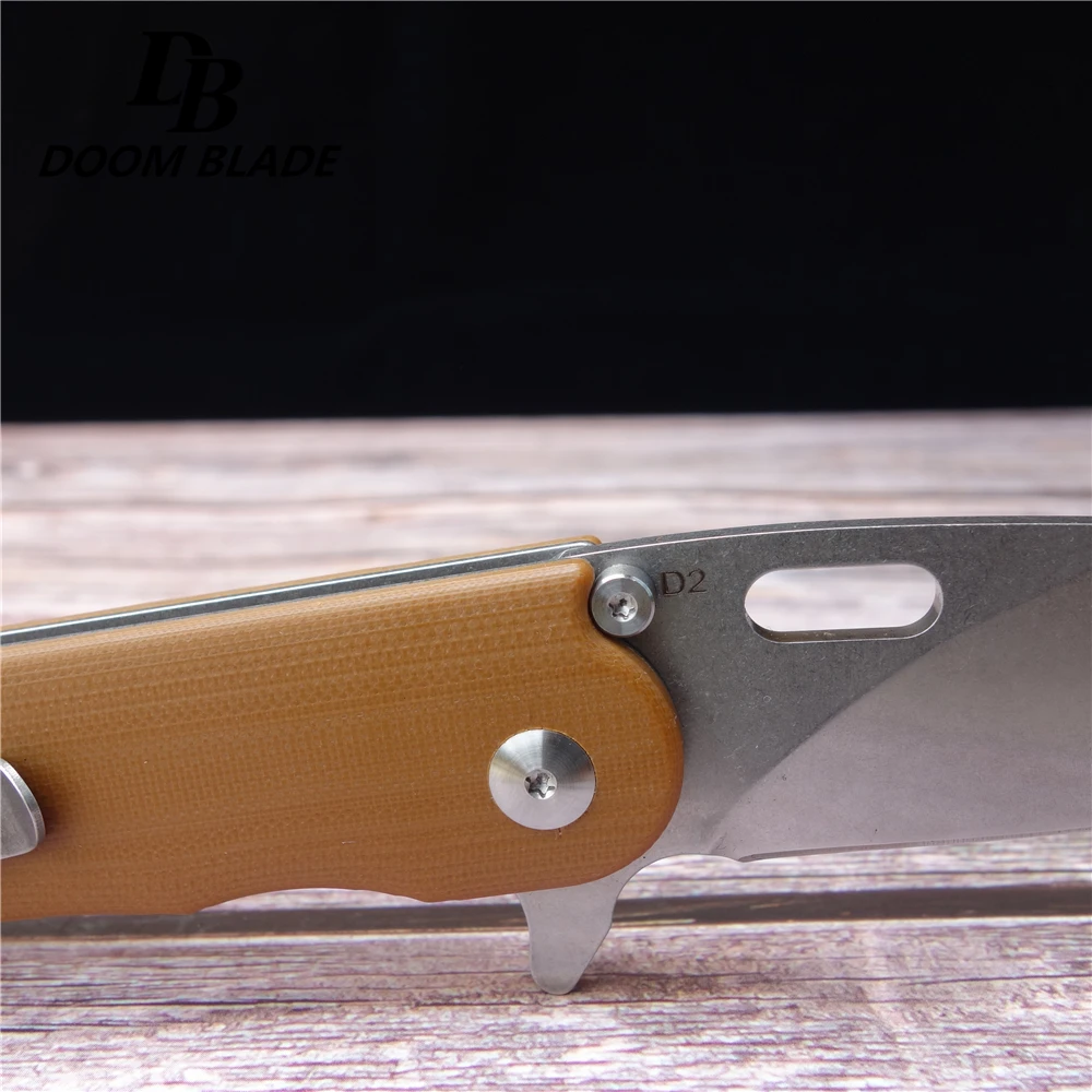 Ножи с лезвиями 7 9 &quot60 61HRC 100% D2 G10 Ручка шариковый подшипник складной нож