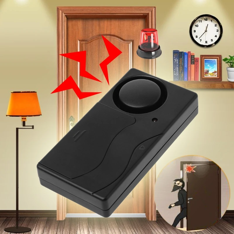 

Wireless Remote Control Vibration Alarm Sensor For Car Window Door Home Security