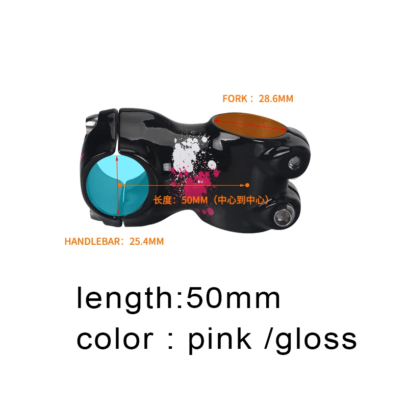 3K глянцевый углеродный Балансирующий руль велосипеда 25,4 мм набор для детских велосипедов ручка подседельный штырь - Цвет: Pink gloss 50mm