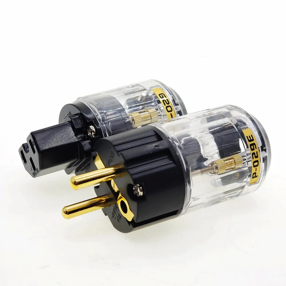 Позолоченный P-029E с покрытием Oyaide+ C-029 разъем питания Schuko hifi IEC разъем MATIHUR DIY для аудио пары переходник пара