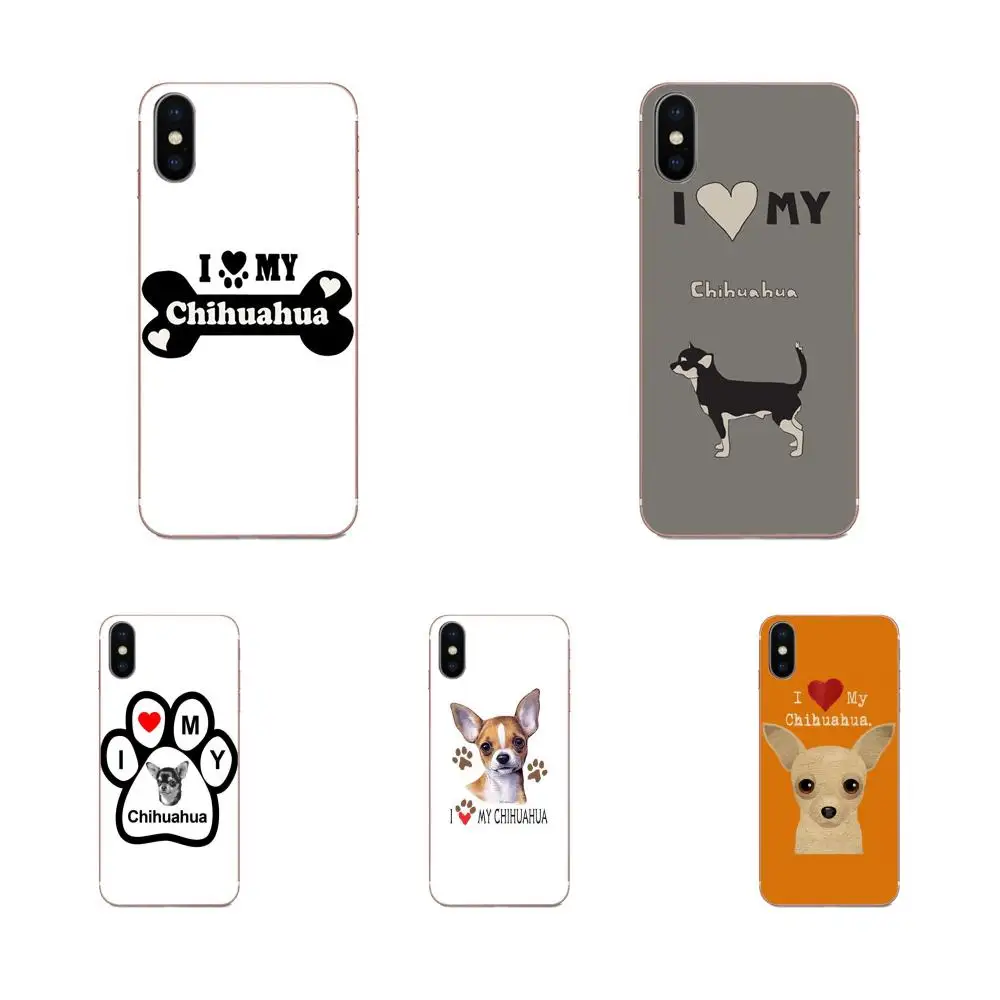 Для Apple iPhone 4 4S 5 5C 5S SE SE2 6 6S 7 8 11 Plus Pro X XS Max XR TPU Стильный чехол дизайн I Love My Chihuahua Dog