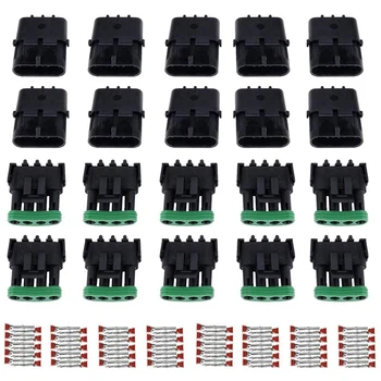 

10 Kit 4 Pin Way Waterproof Electrical Series Terminal Coaxial Adapter