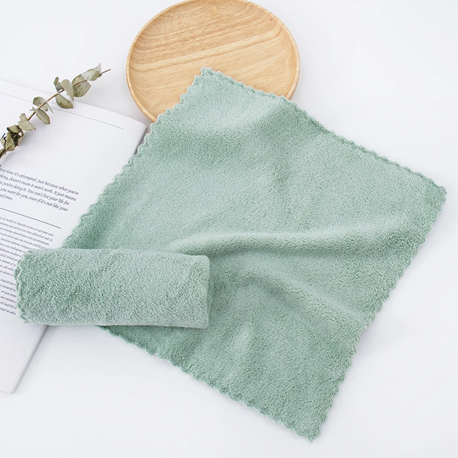 30x30cm Salon Towels Soft Fluffy Towels Microfiber Cleaning Cloth Kitchen Dish Towels Fast Drying Multipurpose Soft Towel