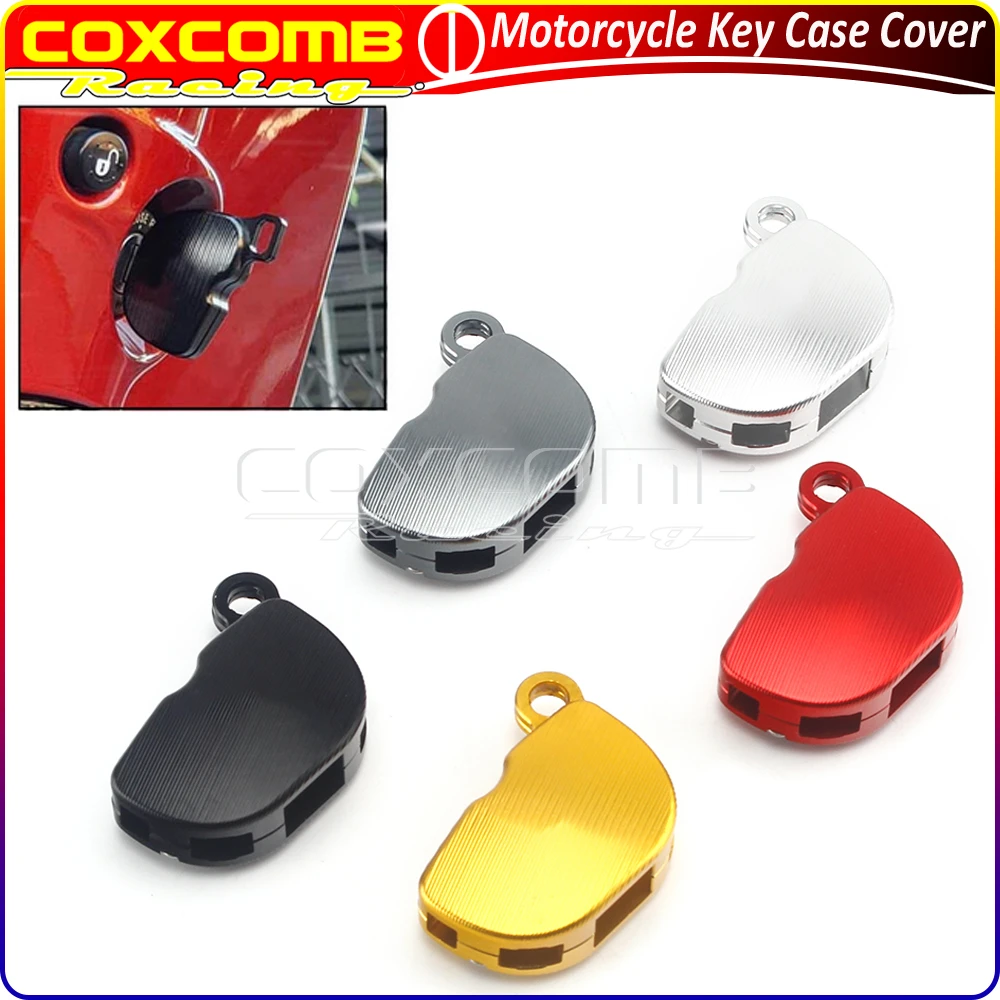 Couverture de la clé de Moto CNC Coque de Protection for Vespa Piaggio GTS Sprint Primavera 150 300 125 Accessoires Color : Black