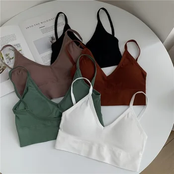 

Summer 2020 New Style Hipster Girl'S Slim Fit Navel Camisole Female Solid Color Europe And America Casual Women