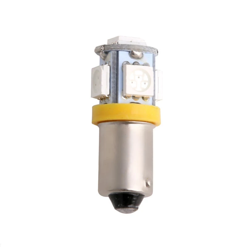 1 шт. T11 BA9S 5050 5-SMD Светодиодный лампа автомобиля 12V T4W 3886X H6W 363 желтый светильник |