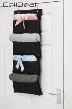 

Canvas Storage Hanging Bag With 4 Layers Of Doors Large Capacity Durable Bedroom Wardrobe Multifunctional Save Space Clothes