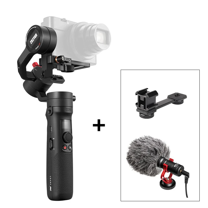 Набор 2 ZHIYUN Crane M2 ручной шарнирный стабилизатор для камеры GoPro 3-axis Портативный все в монолитный переносной карданный стабилизатор для смартфонов беззеркальных действий компактных камер - Комплект: Набор 2