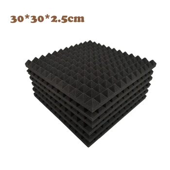 

Pyramid Soundproofing Foam Sound Absorption Studio Treatment Wall Panels 30*30*2.5cm Acoustic Foam High Density Flame Retardant