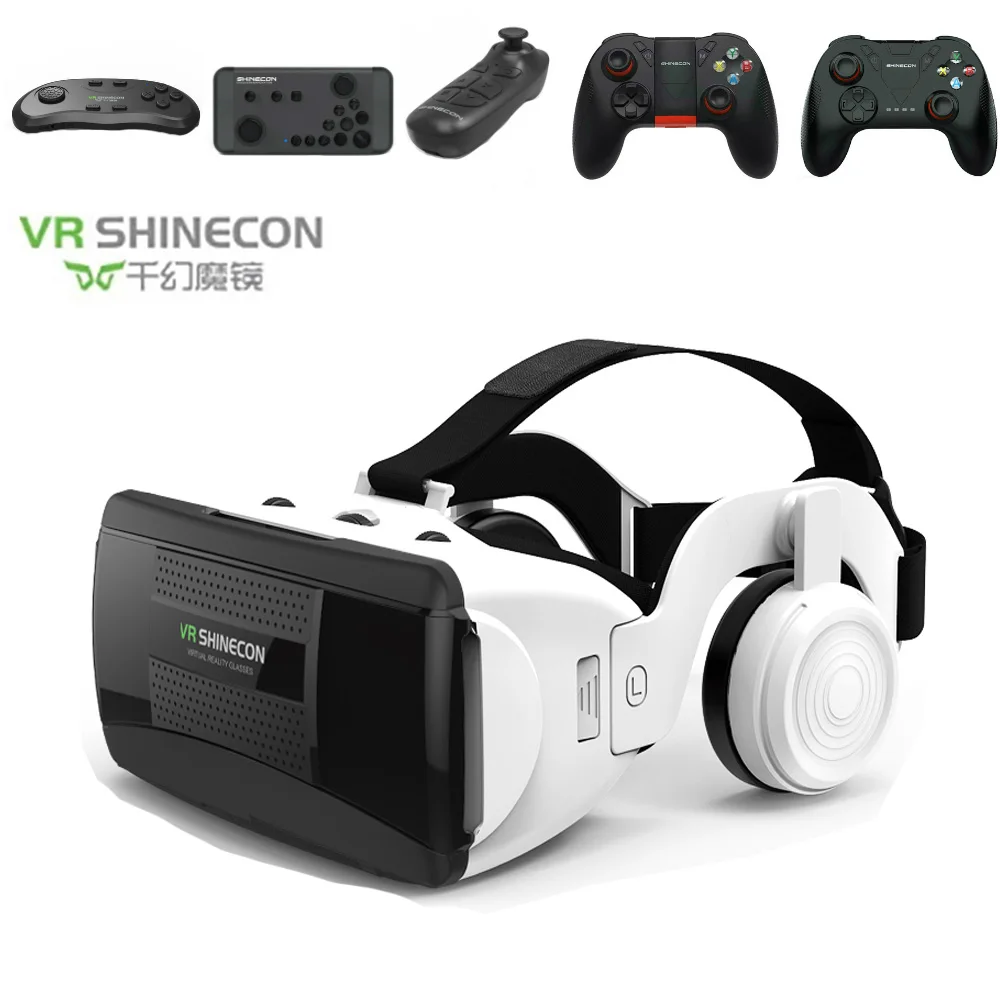 Новейшие 3D очки виртуальной реальности shinecon VR гарнитура шлем для смартфона