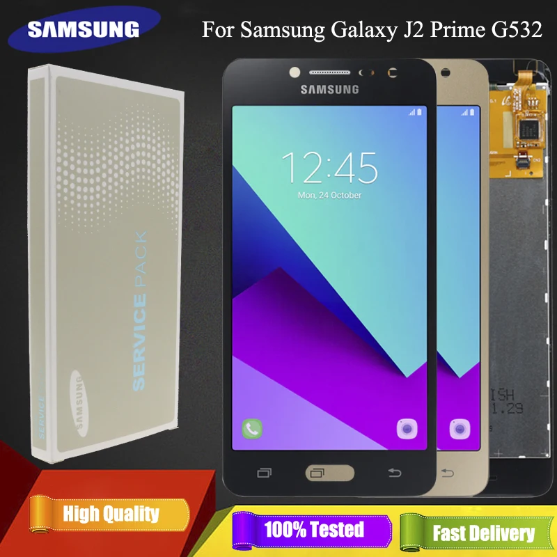 Оригинальный дигитайзер сенсорного экрана AMOLED дисплей в сборе для Samsung Galaxy J2 Prime