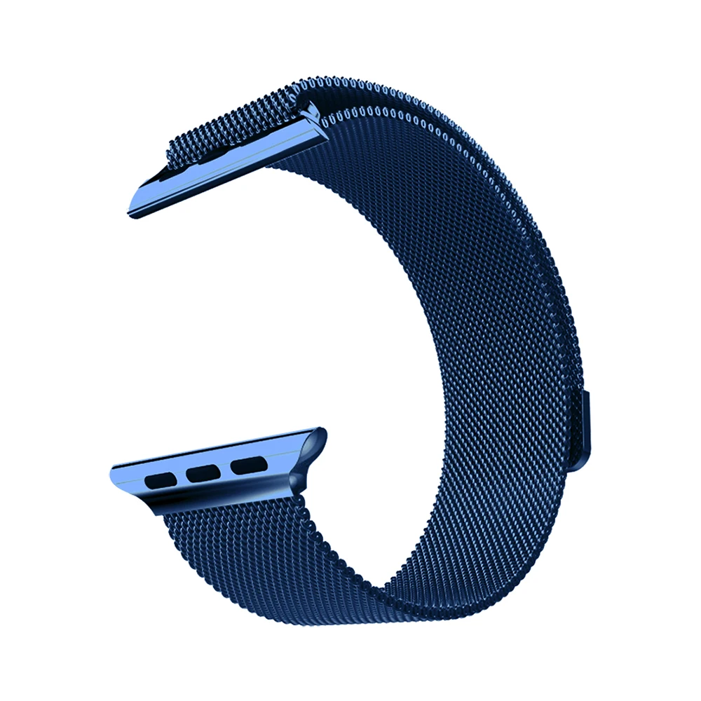 Миланский Браслет-петля, ремешок из нержавеющей стали для Apple Watch, серия 1, 2, 3, 42 мм, 38 мм, металлический ремешок для Iwatch, серия 4, 5, 40 мм, 44 мм