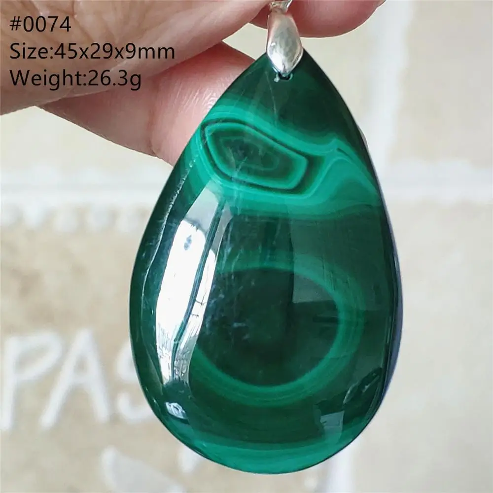 Natural Green Malachite Chrysocolla Pendant Necklace For Women Men Malachite Fashion Gemstone Jewelry AAAAAA pendant necklace