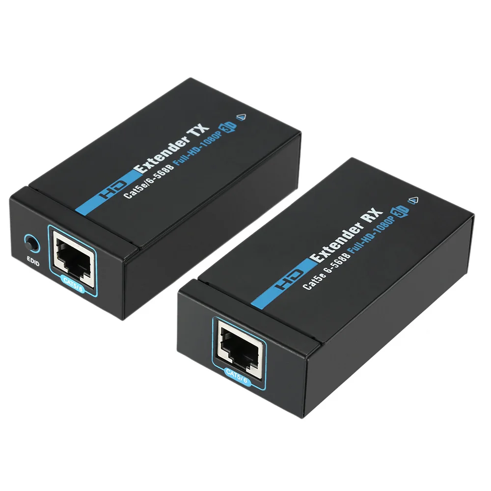 ANQ-E60 60 м HDMI удлинитель 1080p 3D приемник передатчика HDMI адаптер по Cat 5e/6 RJ45 Ethernet конвертер ЕС США штекер