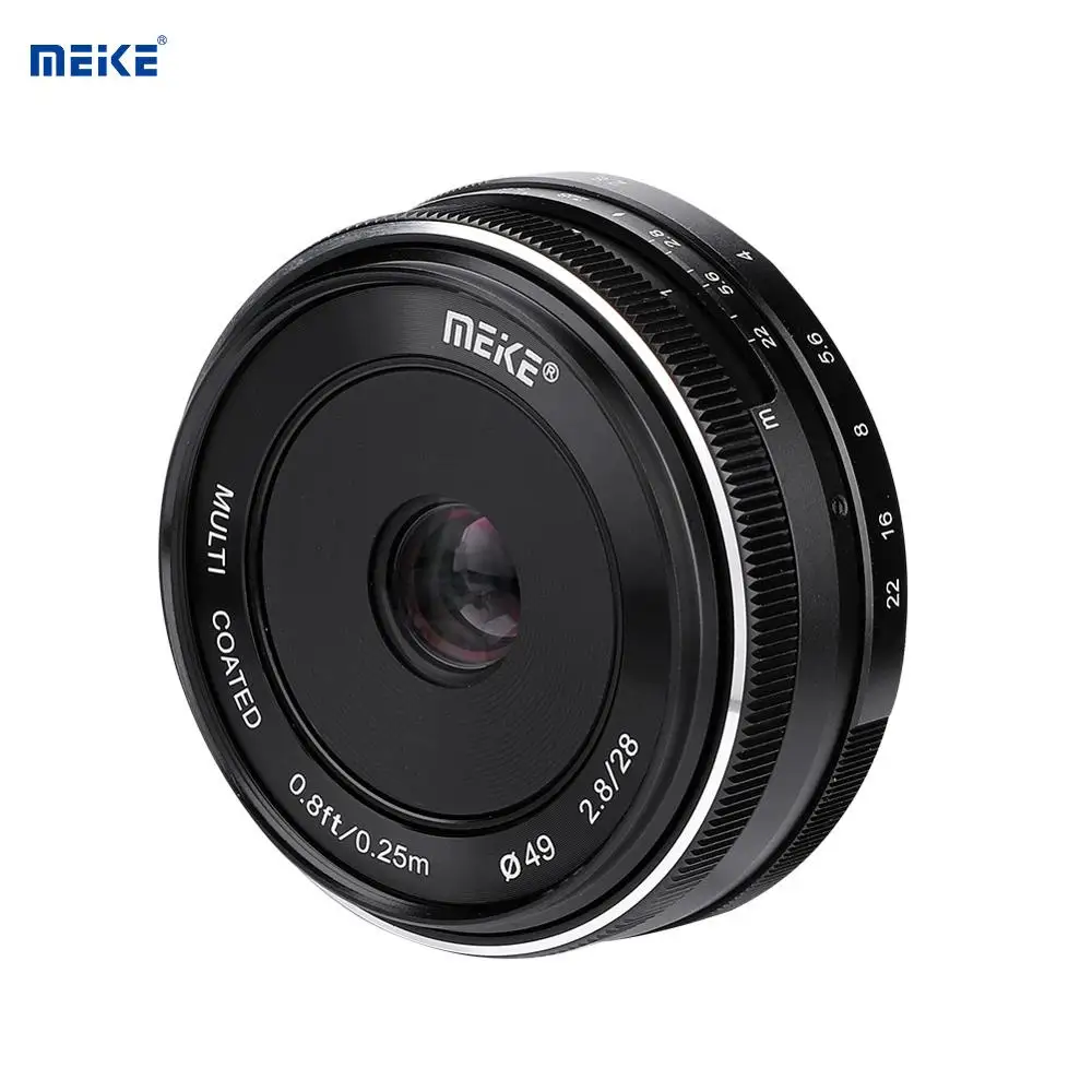 MEIKE 28 мм F2.8 APS-C объектив с ручным фиксированным фокусом для Fuji X Mount беззеркальных камер APS-C Аксессуары для объективов