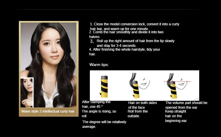 Volume/Straight Hair-in-Marcel Waver Wet And Dry Dual Purpose Pear Twisted Rolls Straight Dual Purpose Marcel Waver Expor