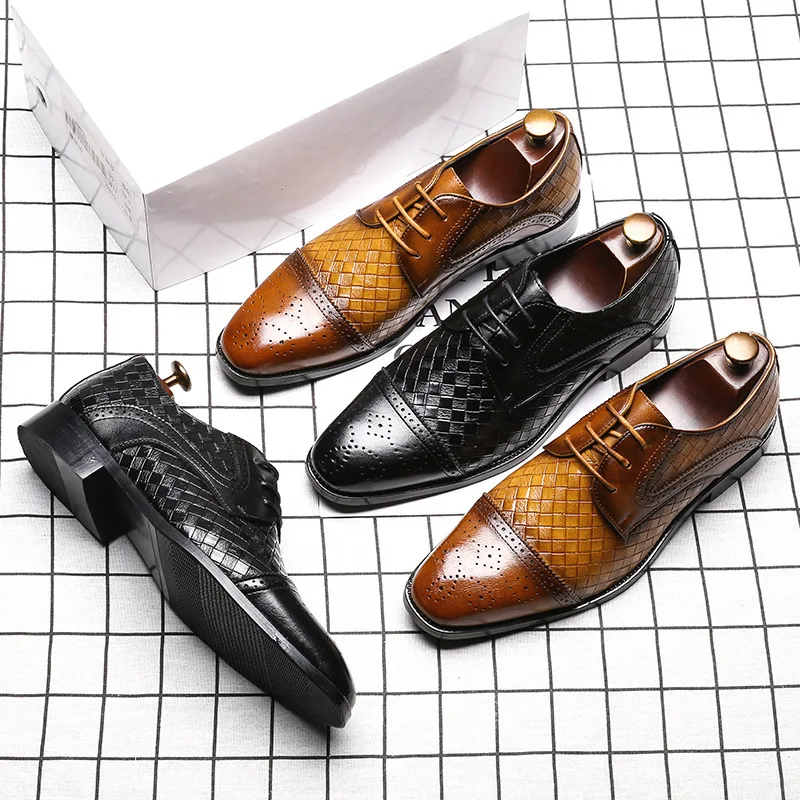 

genuine mens formal shoes leather oxford shoes for men italian 2019 dress shoes Plus Size 38-48 wedding shoes laces brogues