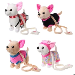 Robot électronique pour animaux domestiques, jouet interactif avec sac, chien, fermeture éclair, chant, marche, cadeaux d'anniversaire pour enfants 